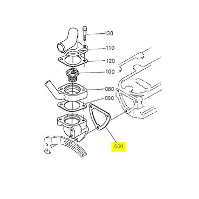 Těsnění termostatového domku Kubota originál